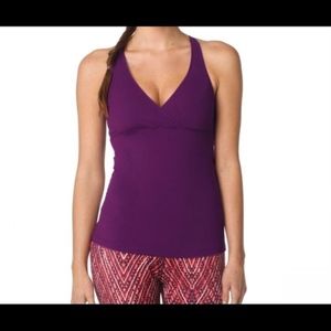 Prana Breathe Yoga Tank Razorback Purple XS
